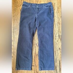 Columbia Gray Corduroy Pants Womens Size 12 Straight Leg Minimalist Neutral Norm